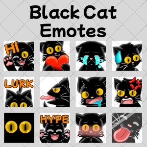 Black Cat Emote Bundle