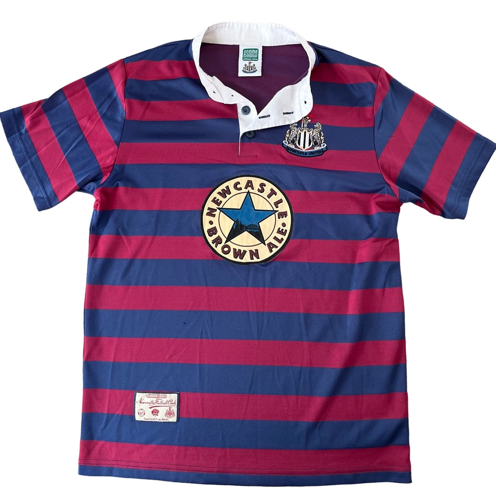 新品本物 Retro Ale Brown United Newcastle Vintage Rugby Score - Shirt ウェア