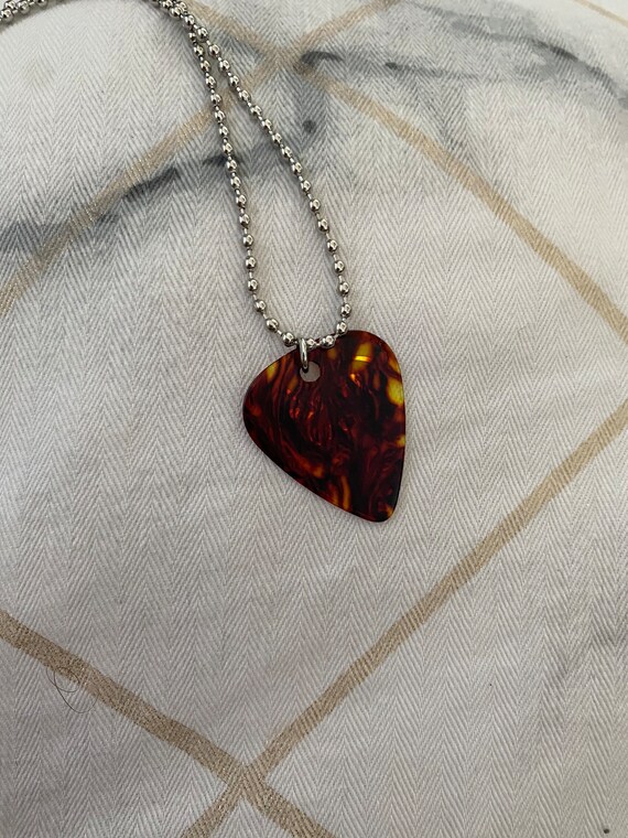 Eddie Munsons Guitar Pick Necklace Etsy Singapore