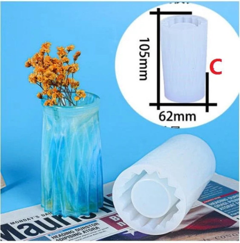 Silicone Flower Vase Molds Dried Flower Plaster Concrete Etsy