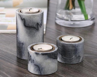 Zylindrischer Kerzenhalter Kerzentablett Form 3 Größen Gießharz Beton Gips Kerzenständer Zement Kerzenständer Silikon Formen Schmuck Tablett Formen