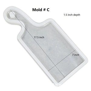 6 Styles Rectangle Cutting Board Mold With Handle DIY Reusable Epoxy ...