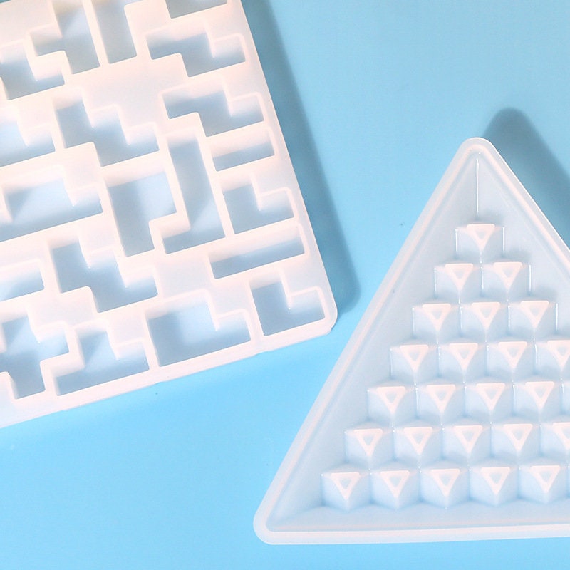 silicone stacking pyramid blocks 12 pieces Images High... Pyramid Blocks Game Silicone Mold .DIY Epoxy Resin Kid Puzzle - Etsy