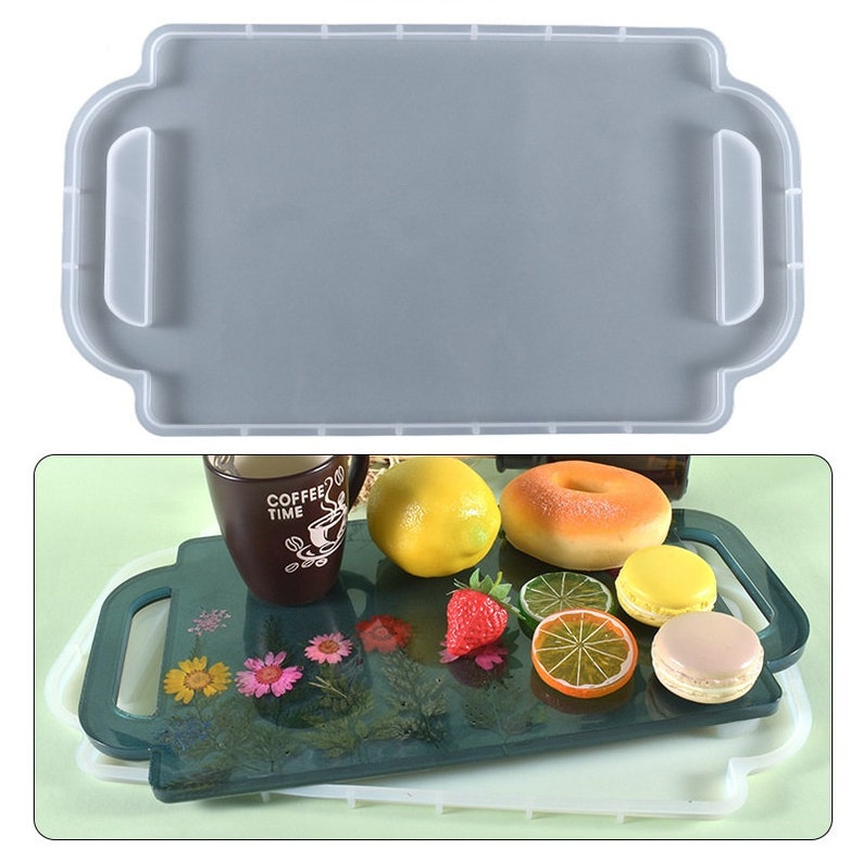 15 Inch Rectangle Epoxy Resin Tray Molds Fruit Serving Tray Etsy