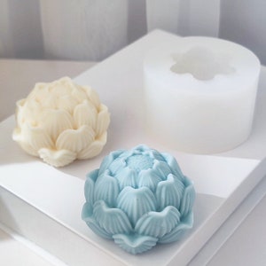 Lotus Flower Silicone Mold ,Lotus scented candle molds , Soap Fondant cake decoration mold DIY Handmade Candle Wedding Gift