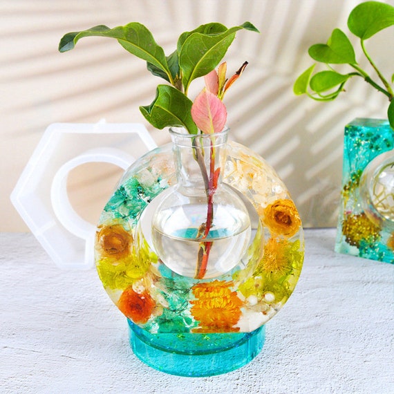 New Test Tube Vase Creative Modern Simple Vase Mold Concrete Etsy