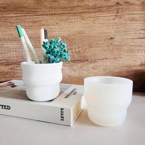 Silione mold for pen holder Mold OF flowerpot Candle Container Planter jars Molds DIY Cement Plaster Epoxy Resin