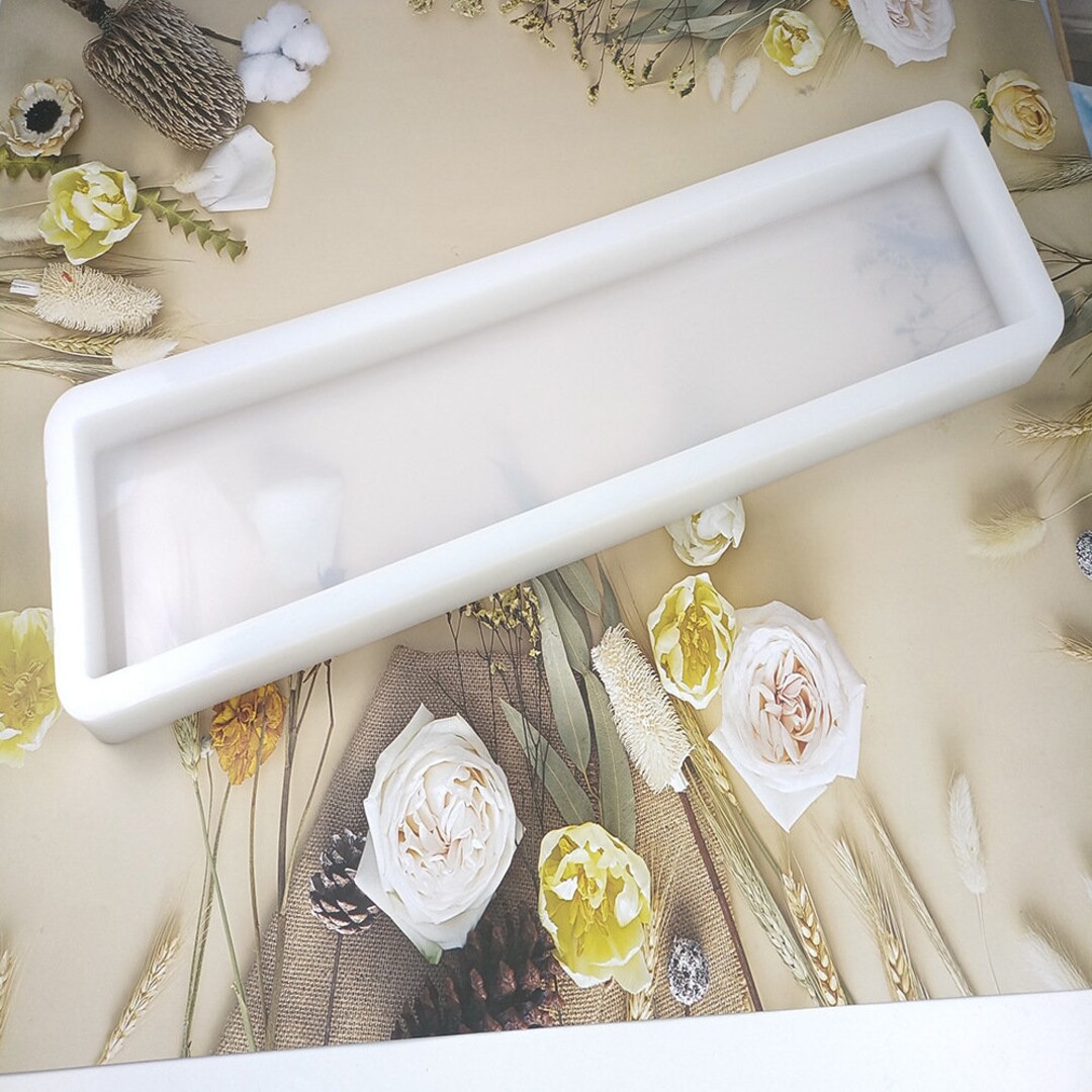 24 Inch Rectangle Reusable NOSEAL Epoxy Resin Silicone Mold Tray Forms