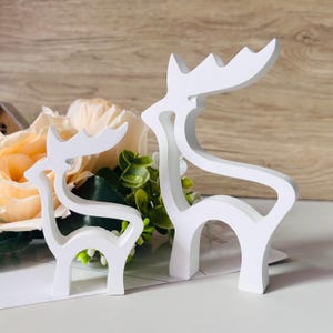2PCS Silicone mold for Christmas Reindeer mold deer concrete plaster UV RESIN epoxy mold, Christmas decor,handmade gift
