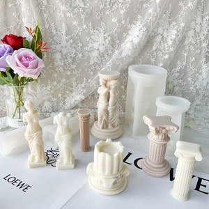 Römische Säule Duftkerze Silikonform DIY Portrait Venus Göttin menschlichen Körper Gipsform