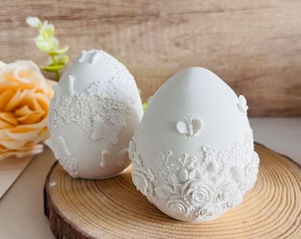 Easter flower eggs candle mold Easter Ornament egg flower CANDLE silicone mold diy handmade Easter eggS