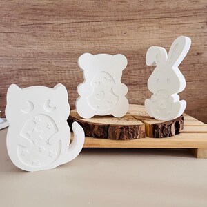 Silikonform für Ostertiere Hase Silikonform Hase und Ei Hasenform, Bär, Katze, Ostereier, Dekoration, handgemachte Ostergeschenke