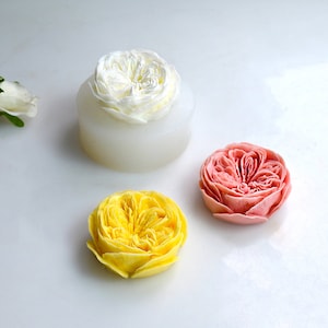 Rose and Peony Flower Silicone Mold , Flower scented candle molds , Soap Fondant cake decoration mold DIY Handmade Epoxy Resin Craft Molds