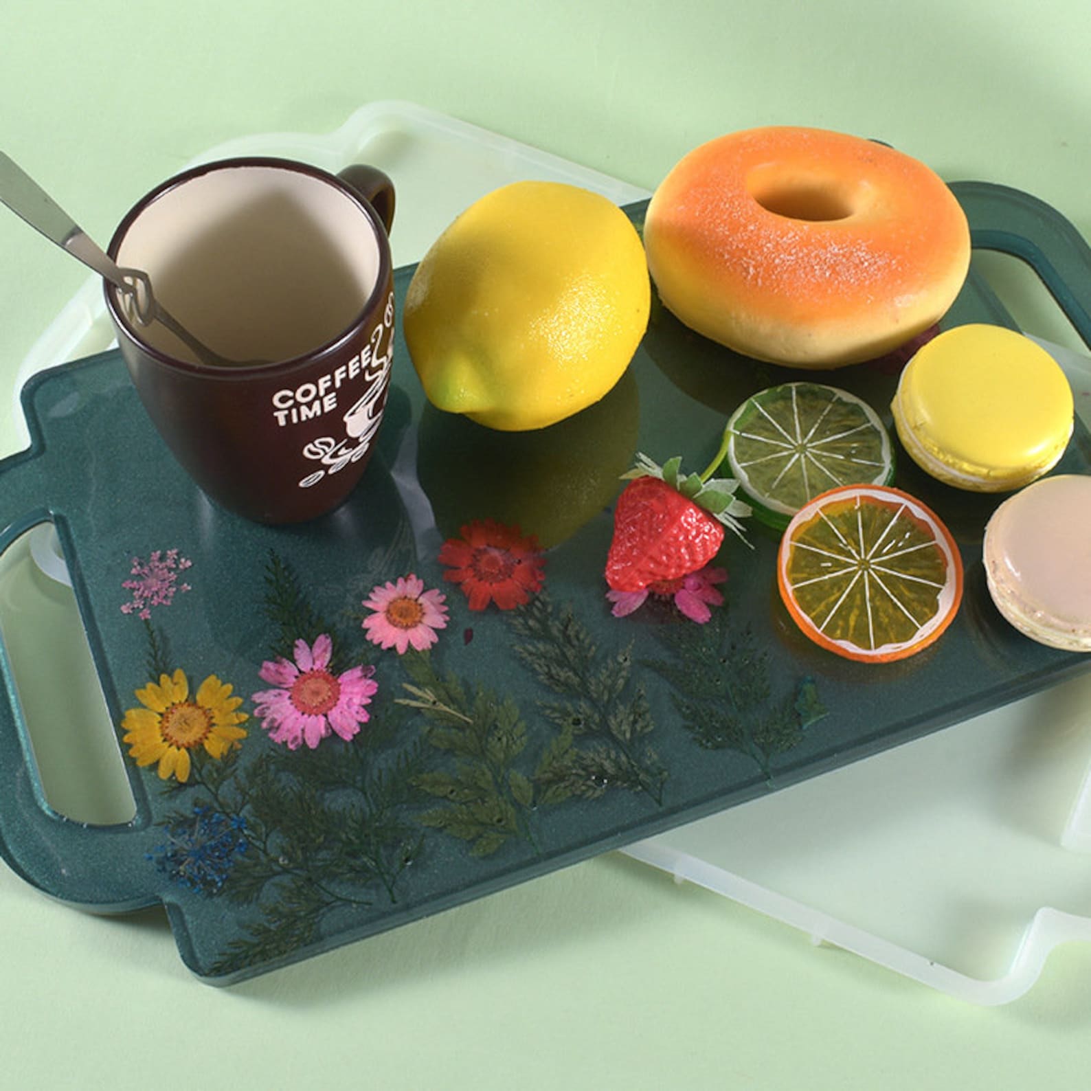 15 Inch Rectangle Epoxy Resin Tray Molds Fruit Serving Tray Etsy