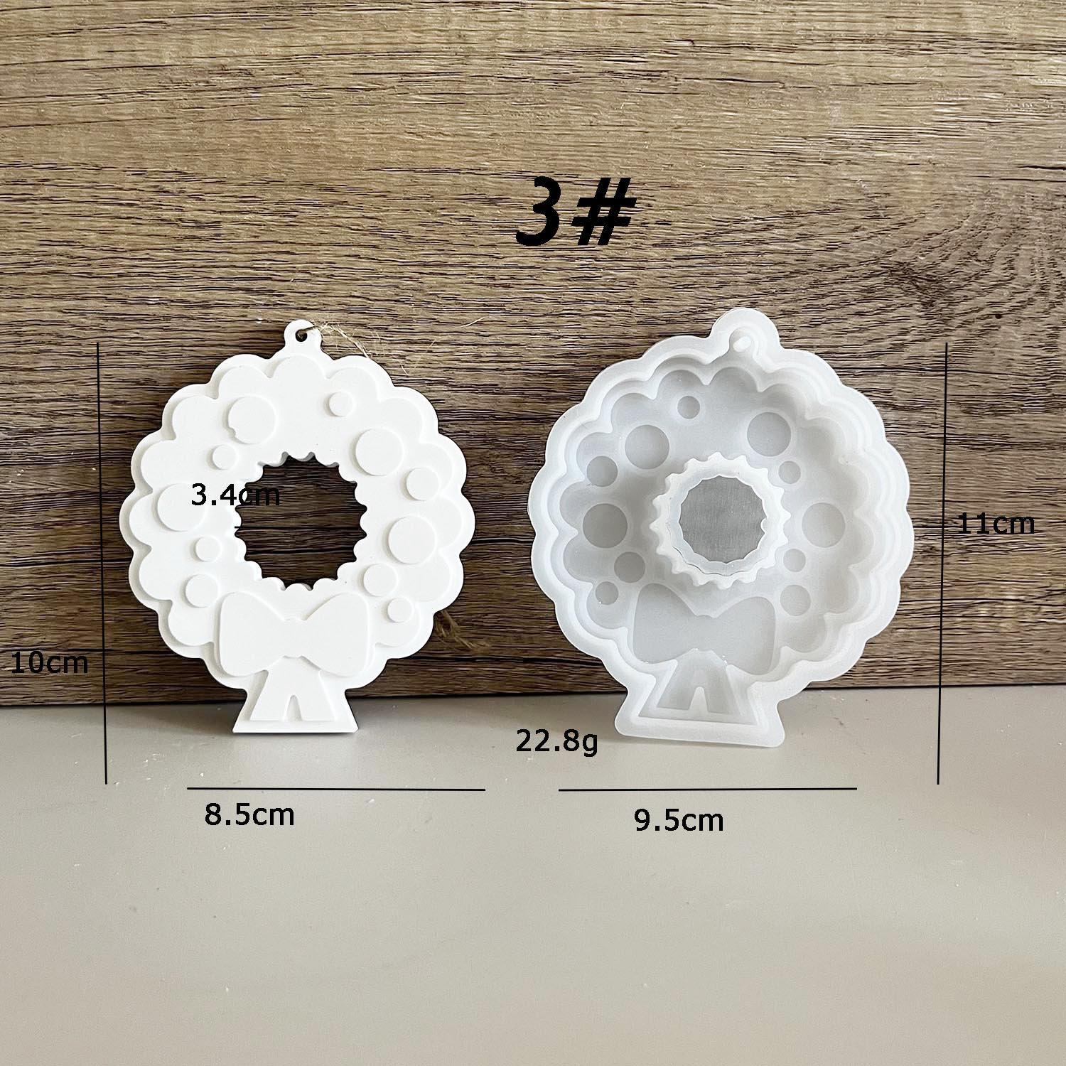 SUPVOX 3 Stampi In Silicone Per Resina A Forma Di Fiocco Di Neve - Natale Fai Da Te Per Gioielli - 5