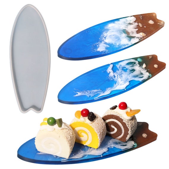 Surfboard Resin Tray Molds Surf Board Silicone Molds for Resin,Large Resin  Epoxy Molds Silicone for DIY Resin Ocean Waves Art, Wall Decor,Serving  Board,Serving Tray