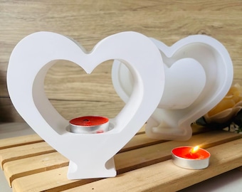 DIY large heart candle Tray siicone mold concrete heart Candle Holder Silicone Mould Molds,Home decoration,love heart tealight holder