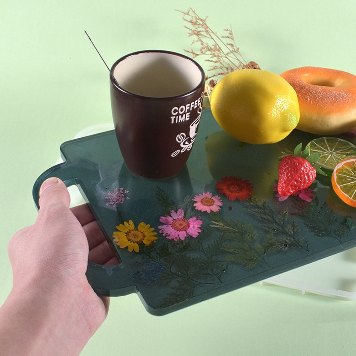 15 Inch Rectangle Epoxy Resin Tray Molds Fruit Serving Tray Etsy