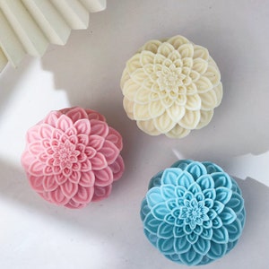 Flower Silicone Mold ,Lotus scented candle molds , Soap Fondant cake decoration mold DIY Handmade Candle Wedding Gift