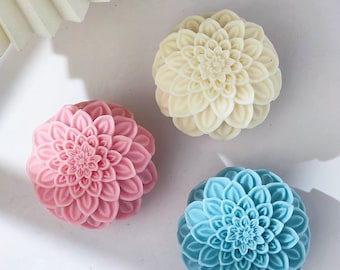 Flower Silicone Mold ,Lotus scented candle molds , Soap Fondant cake decoration mold DIY Handmade Candle Wedding Gift