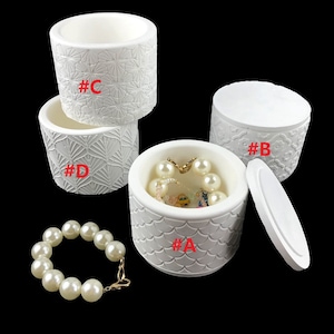 Round Pot or with Lid Silicone Molds Epoxy Resin Concrete Plaster Planter Mould ,Handmade Succulent Flowerpot Storage Jar Candle Can Moulds