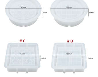 チェス盤型灰皿トレイ型、エポキシ樹脂コンクリートセメント石膏