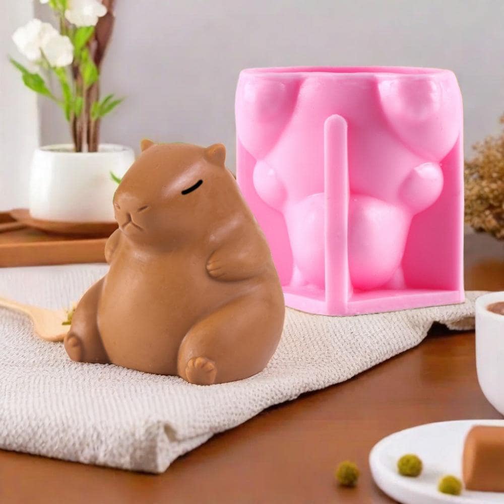 3D Cute Capybara Milk Jelly Silicone Mold Pudding Capybara Silicone Mould Candle mold Home Baking Accessories