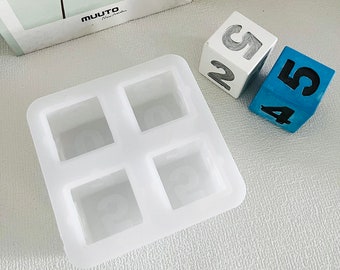 Silicone Nunber Dice mold, Resin Dice Moulds, Dice Mold For concrete plaster Epoxy Resin candle