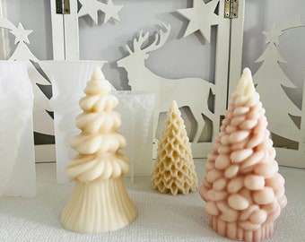 3D Christmas Candle molds DIY Handmade Candle making Soap Making Mold 3d Christmas tree ornaments molds silicone mold