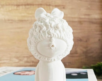 Lovely Girl silicone mold Girl sculpture mold 3D figure Silicone Molds home Decoration Moulds Casting Mold for jesmonite concrete candle