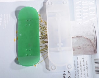 Mini Skateboard Silikonform, DIY handgemachte Epoxidharz-Dekorations-Formen