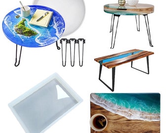 24 tum 20" 18“ 12 tum Resinform, DIY-resinform Stora epoxiformar, resinflod soffbord skärbräda återanvändbara silikonformar