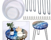 Resin Ocean Table 2 inch to 24 quot inch Round Resin form mold, DIY resin no seal form tray Large river coffee table silicone reusable moulds