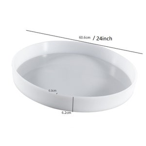Resin Ocean Table 5,5 till 60 cm Rund resinform, DIY-resin utan tätning, formbricka Stor silikonåteranvändbara formar för flodsoffbord Round mold: 24 inch