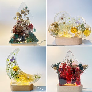 Moon ,Star, Cloud ,Christmas Tree Molds  ,Epoxy Resin art for preserved flower ,DIY Handmade Resin Led Lamp ,Bookend Molds ,Home Decor