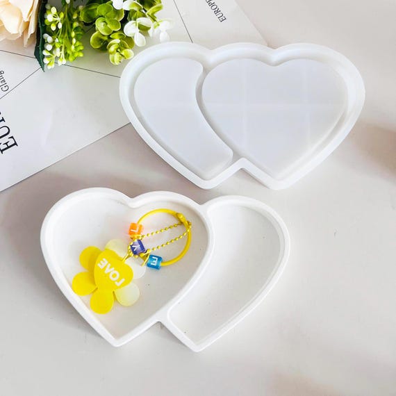 Moule Silicone Cœur Romantique - Idéal Résine Époxy, Bougies, Savon, Plâtre - Forme Cœur 3D Élégante Pour DIY Créatif