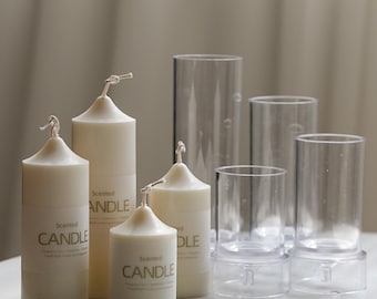 2" Średnica Kościół Świeca Formy DIY Wosk Sojowy Wosk Pszczeli Ręcznie Ślubne Formy Świec, DIY Akrylowe Cylindryczne Formy Świec do Tworzenia Świec