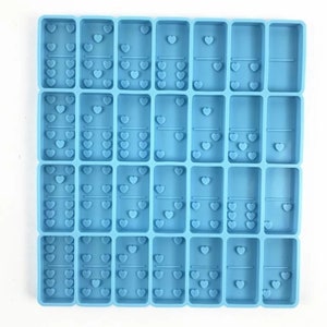 Standard Liebe Herz Domino Gießform Domino, Dominoform Silikon Doppel 6 Domino, DIY Formen für Resin Domino Spielform