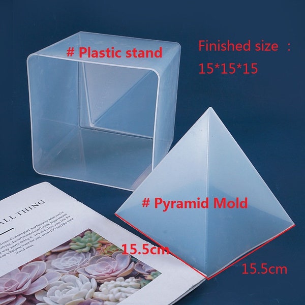 Grand moule pyramidal de 15cm pour résine silicone orgone moule pyramidal silicone orgonite tour pyramide moule silicone résine