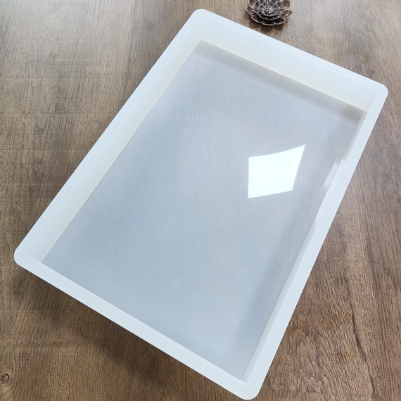 Large 12 Inch Rectangle Tray Mold Silicone Fruit Tray Resin Molds Silicone  Table Mat Mold Tea Tray Mold Epoxy Resin Tray Molds 