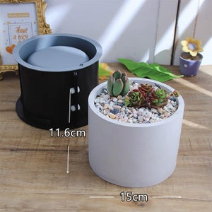 15cm Diameter Large Round Flower Pot Mold ,Huge Succulent Pot Concrete Cement Plaster Terrazzo Candle Jar Mold Cactus Resin Silicone Molds