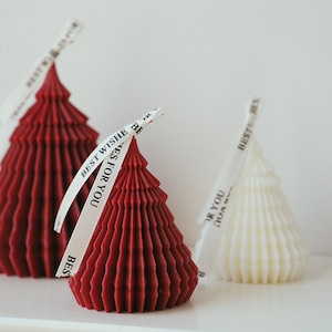Christmas tree origami shape Candle molds, DIY scented candle silicone mold , Resin Christmas tree origami cone decoration mold