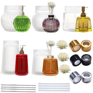 Silikonform för parfymflaskor, förvaringsflaskform för harts, formar för burk med tvålvatten, gör-det-själv-handgjord förvaringsflaska