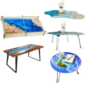 Irregular 20 inch 24" inch Round Rectangle Table mold, DIY Epoxy Resin River Tray , Large River Coffee Table Silicone Reusable Moulds