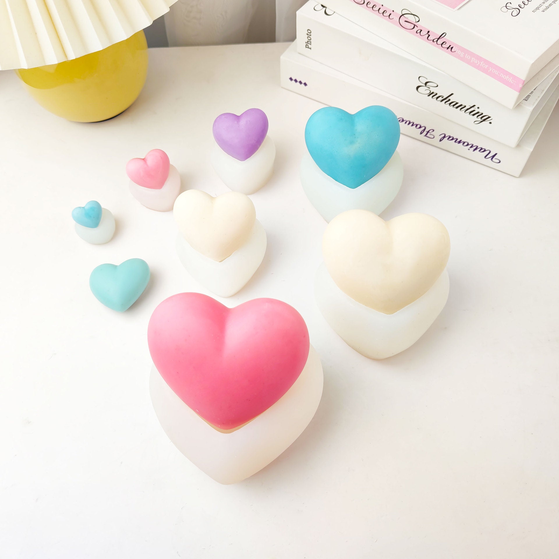 Base Love Silicone Candle Mold 3D Heart Aromatherapy Gypsum Epoxy