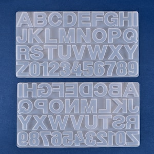 Alphabet & Number Silicone Mold Capital Letter Resin Keychain Molds Silicone Mold for Resin Epoxy DIY Handmade Concrete Digit Mould