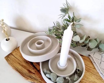 Long Candle Candlestick Silicone Mold ,Terrazzo Cement Epoxy Resin Candlestick Plaster Candles Holder Tray Mould-  Home Crafts Decoration