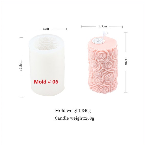 3D Mini Rose Flower Cluster Ball Shape Silicone Candle Mold Diy Wedding  Romance Home Decor Handmade Soap Clay Plaster Resin Mold