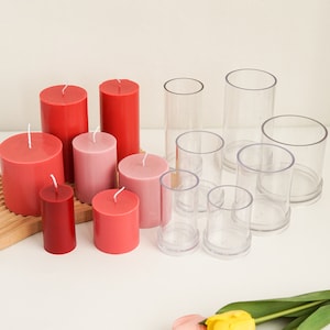 5cm-10cm Diameter Candle Mold DIY Soy wax beewax Handmade Wedding candle Molds , DIY Acrylic Cylindrical Candle Molds for candles Making