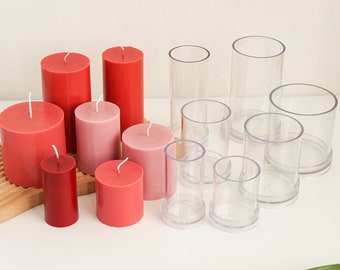 5cm-10cm Diameter Candle Mold DIY Soy wax beewax Handmade Wedding candle Molds , DIY Acrylic Cylindrical Candle Molds for candles Making